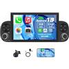 Slakerbe Android 13 Autoradio 2 Din con Carplay Android Auto Compatibile con Fiat Panda 2013-2020, 2G+32G 7 Pollici Car Audio Radio con Bluetooth Navi WiFi FM RDS Telecamera di backup Mic