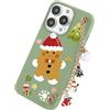 Yoedge Natale Cover per iPhone 12 mini 5,4 con Catena, Natalizia Braccialetto Custodia con Carino Disegni Natalizio, Ultra Sottile Silicone TPU Bumper Antiurto Protettiva Christmas Case, Verde
