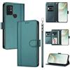 linsuyu Cover Compatible con Motorola Moto G30 / G10 / G20 / G10 Power 【Design a portafoglio due scomparti per carte】 Custodia per cellulare Green