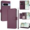 linsuyu Cover Compatible con Google Pixel 8 Pro 【Design a portafoglio due scomparti per carte】 Custodia per cellulare Violet
