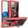 SORAKA Cover Trasparente per Samsung Galaxy S20 Ultra con Supporto anello,Cover Acrilico trasparente Custodia Samsung Galaxy S20 Ultra 5G con piastra metallica per Supporto Auto Smartphone Magnetico