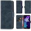 32ndShop 32nd Essential Series - Custodia a Portafoglio in Pelle PU per Huawei Y6 (2018), Case Realizzato in Pelle Sintetica con Diversi Comparti e Chiusura Magnetica - Blu Navy