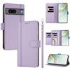 linsuyu Cover Compatible con Google Pixel 7 【Design a portafoglio due scomparti per carte】 Custodia per cellulare Purple