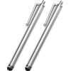 TRIXES 2 Penne stilografiche per Smart Phone - Punta in Silicone per dispositivi Touch Screen, Compatibile con Tablet, telefoni cellulari, Laptop, iPad, iPhone, Samsung Galaxy