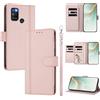 linsuyu Cover Compatible con Realme C17,Compatible con Realme 7i 4G RMX2103 【Design a portafoglio due scomparti per carte】 Custodia per cellulare Pink