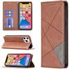 xinyunew Cover a Libro LG K42,Custodia in Pelle LG K42 Magnetica,[Portafoglio] Custodia Pelle Sintetica TPU Antiurto,Funzione Supporto Slot Schede,Marrone
