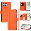 linsuyu Cover Compatible con Oppo A93 4G CPH2121 / F17 Pro 4G / Reno4 Lite / Reno4 F 【Design a portafoglio due scomparti per carte】 Custodia per cellulare Orange