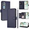 linsuyu Cover Compatible con OnePlus Nord CE4 5G,Compatible con Oppo K12 / K12 Plus 【Design a portafoglio due scomparti per carte】 Custodia per cellulare Blue