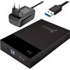 Reagle Alloggiamento esterno per hard disk - USB 3.2 Gen 1, 5 Gbps, capacità 10 TB, per HDD/SSD da 3,5 e 2,5, montaggio senza attrezzi, compatibile con Windows/Mac OS/Linux