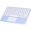Septpenta Tastiera touch wireless ultra sottile, con 13 tasti di scelta rapida, copritasti rotondi, design ergonomico, tastiera Bluetooth silenziosa USB per smartphone, tablet o laptop(Viola)