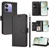 linsuyu Cover Compatible con Oppo A5X / A3X 2024 / A3 2024 / A60 5G / A40 / A40M / A5I 【Design a portafoglio due scomparti per carte】 Custodia per cellulare Black