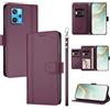 linsuyu Cover Compatible con Realme Narzo 50 Pro,Compatible con Realme 9 4G / 9 Pro Plus 5G 【Design a portafoglio due scomparti per carte】 Custodia per cellulare Violet