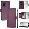 linsuyu Cover Compatible con TCL 501 4G,Compatible con Vodafone Smart M25 【Design a portafoglio due scomparti per carte】 Custodia per cellulare Violet