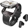 Desong Smart Watch con auricolari, orologio fitness con schermo HD da 2 pollici, per rispondere/effettuare chiamate, smartwatch 2 in 1 con auricolari TWS, impermeabile per lo sport e il fitness