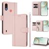 linsuyu Cover Compatible con Motorola Moto E7 Power 2021 / E7i Power 【Design a portafoglio due scomparti per carte】 Custodia per cellulare Pink