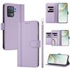linsuyu Cover Compatible con Oppo F19 / F19s / A74 4G / A95 4G / Reno6 Lite 【Design a portafoglio due scomparti per carte】 Custodia per cellulare Purple