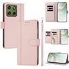 linsuyu Cover Compatible con Motorola Moto X70 Air 5G / Edge 70 5G 【Design a portafoglio due scomparti per carte】 Custodia per cellulare Pink