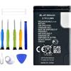 ERYNK BL-4C Nuova Batteria di Ricambio Compatibile con Nokia 6100, 6101, 6102, 2650, 2650, 7200 con Set di Utensili