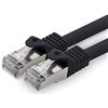 1aTTack.de 1,0m - nero - 1 pezzo - CAT.7 Cavi di Rete CAT7-10000 MBit/s S-FTP doppia schermatura PIMF 600MHz 4x2xAWG26 / 7 CU rame non contiene alogeni compatibile con CAT5e CAT6 CAT 6a Cat8
