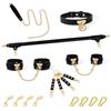 Amorphilia Set di divaricatori per le gambe, barre di immobilizzazione, set SM, set di immobilizzazione in pelle, nero