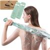 myHomeBody Panno Esfoliante Doccia, Spugna di Luffa, Light Green, Set of 2 | esfoliante corpo in luffa, asciugamano doccia per schiena, panno bagno esfoliante, Fascia elastica per il bagno