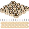 QUARKZMAN 16 Pz Pad di Isolamento per Subwoofer 40x20mm Viti M4 Oro | Pad di Isolamento per Altoparlanti Piedini Spike per Altoparlanti Tornio Monitor Audio, Pad di Isolamento