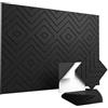 Vieshful Pannelli Acustici Autoadesivi 10 Pezzi 30x30x1 cm - Pannelli Fonoassorbenti Alta Densità per Parete e Soffitto - Insonorizzanti per Studio, Ufficio, Home Cinema, Nero