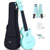 Enya Nova U 21 - Ukulele da Viaggio in Fibra di Carbonio (Soprano), blu | Set Starter Completo con Custodia Semirigida, Tracolla, Capotasto e Corde - Ideale per Principianti Adulti