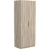 Demeyere 391388 Armadio a 2 Ante 1 Nicchia Moderno, Colore Rovere Kronberg, 79.4 x 51.1 x 203 cm, Legno Ingegnerizzato, Grigio