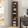 Furinno PASIR Mensola per libri, Libreria a 8 livelli, Libreria con scaffale aperto, 23.6(P) x 30.0(L) x 180.1(A) cm, per Soggiorno, Camera da letto, Ufficio, Pino Ambra
