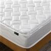 ZINUS Bonnel Materasso a Molle, Memory Foam, Bianco, 190 x 90 cm