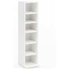 WOHNLING Libreria 21x20x91 cm Bianca con 6 Scomparti, Stretto