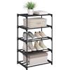 WOLTU Scarpiera, Porta Scarpe a 5 Livelli, Scaffale Stretto per Corridoio, Soggiorno, Corridoio, Struttura in Metallo, Ripiani Compatti e Rimovibili, 42 x 30 x 71 cm, Nero