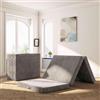 MOLPHIT Materasso pieghevole singolo, 90x195 cm Materasso Ospiti Pieghevole, 10cm Materassino pieghevole in memory foam con rivestimento lavabile per campeggio, pavimento, letto degli