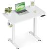 OffiGo Scrivania Regolabile in Altezza, 80 cm Bianco Scrivania Piccola | Scrivania Regolabile Ergonomica con Funzione di Memoria, Standing Desk, Scrivania Elettrica Modern Computer per Ufficio