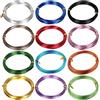 Hazrcvr Filo di Ferro Modellabile 12 Colori, Alluminio Colorato Flessibile per Bigiotteria, Artigianato e Gioielli Fai da Te