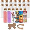 VIVIIHOO 20 Pezzi Piccoli Barattoli con Tappi da 50ml, Mini Bottiglie di Vetro con Etichette e Fili di Carta Kraft per Il Messaggio in Una Bottiglia, Decorazioni per Il Matrimonio, Regali, Battesimo