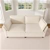 Merax Divano moderno a 2 posti, morbido divano imbottito con design cloud sofa, 2 cuscini per braccioli, fodera in ciniglia, loveseat per soggiorno, camera da letto e piccoli appartamenti, beige