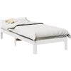 vidaXL Giroletto senza Materasso Bianco 80x200 cm Legno Massello Pino