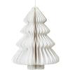 Decoris DECORAZIONE ALBERO DI NATALE DI CARTA, Ø48 H40 Cm, BIANCO CON GLITTER, NATALE, DECORAZIONI NATALIZIE