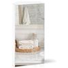 LEMROE Armadio con Specchio Angolare da Bagno - Mobile da Toilette a Muro con 2 Ripiani, Design Compatto, in MDF Resistente all'Umidità, 30 x 24 x 60 cm