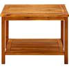 Generico Tavolino da Salotto 60x60x45 cm in Legno Massello di Acacia,Marrone,7.9kg,316403