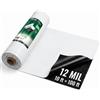 VEVOR Telo in Polietilene da 0,3 mm 3,05 x 30,48 m Senza Fori Bianco e Nero, Rotolo Copertura in Plastica Protettiva Spessa, per Imbianchini Vespaio Controllo delle Erbacce Giardino Aiuola Frutteto