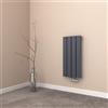 EMKE Radiatore di design, 300 x 600 mm, colore antracite, monostrato, piccolo, per bagno e soggiorno, con attacco centrale