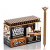 LEDSone Viti per legno a testa piatta multiuso, 5 x 80 mm, 200 pezzi, kit di viti per legno a filettatura singola zincate, autofilettanti, ideali per fai da te, riparazione di mobili e riparazioni