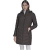 Calvin Klein Hooded Chevron Quilt Puffer Coat - Slimming Longline Winter Jacket Parka Donna (Pacco da 1)