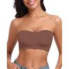 LEYSHE Reggiseno Senza Spalline per Donna Reggiseno a Fascia Imbottito Reggiseno a Tubo Senza Cuciture Top a Fascia Antiscivolo