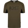 JCB Workwear - Maglietta da lavoro - Maglietta da uomo per lavoro - Logo invecchiato - Accenti di contrasto - Maglietta 100% cotone - Olive/Black