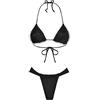 F**K Bikini Donna Triangolo con Slip Brasiliano Fisso Nero SW1121-BK