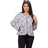 scorpionbliss Giacca trapuntata indiana in cotone fatto a mano da donna, reversibile, stile boho, patchwork, giacca corta con stampa vintage a blocchi di mano, leggera per festival, Blu indaco, 74